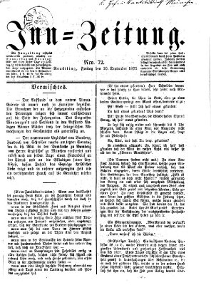 Inn-Zeitung Freitag 10. September 1875