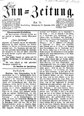 Inn-Zeitung Donnerstag 30. September 1875