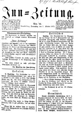 Inn-Zeitung Donnerstag 7. Oktober 1875