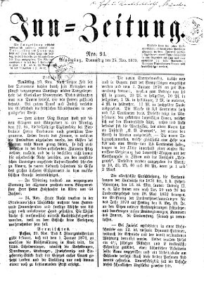 Inn-Zeitung Donnerstag 25. November 1875