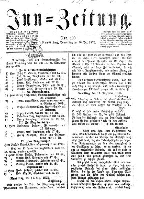 Inn-Zeitung Donnerstag 16. Dezember 1875