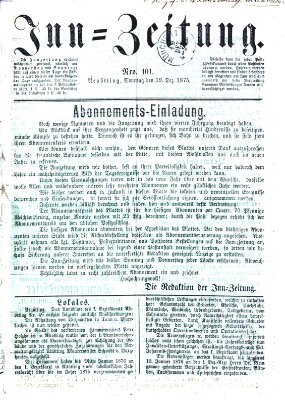 Inn-Zeitung Sonntag 19. Dezember 1875