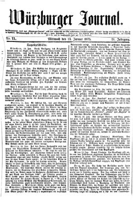 Würzburger Journal Mittwoch 13. Januar 1875