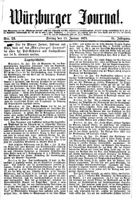 Würzburger Journal Freitag 15. Januar 1875