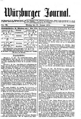 Würzburger Journal Montag 25. Januar 1875