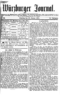 Würzburger Journal Samstag 30. Januar 1875