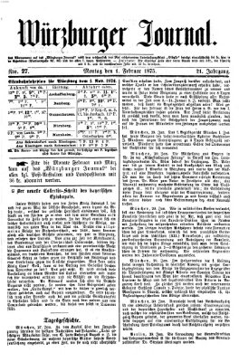 Würzburger Journal Montag 1. Februar 1875