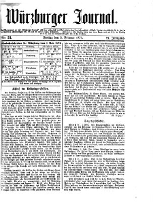 Würzburger Journal Freitag 5. Februar 1875