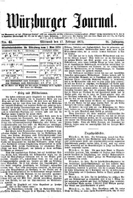 Würzburger Journal Mittwoch 17. Februar 1875