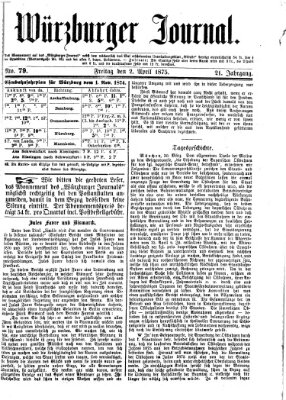 Würzburger Journal Freitag 2. April 1875