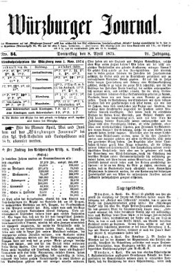 Würzburger Journal Donnerstag 8. April 1875