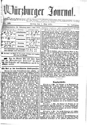 Würzburger Journal Freitag 7. Mai 1875