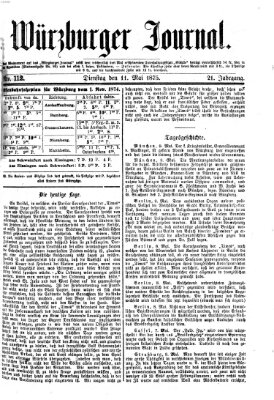 Würzburger Journal Dienstag 11. Mai 1875