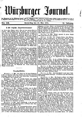 Würzburger Journal Donnerstag 13. Mai 1875