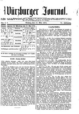 Würzburger Journal Montag 17. Mai 1875