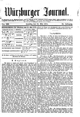 Würzburger Journal Samstag 22. Mai 1875