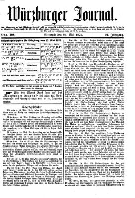 Würzburger Journal Mittwoch 26. Mai 1875