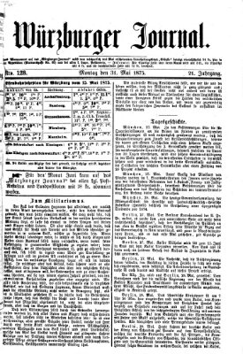 Würzburger Journal Montag 31. Mai 1875