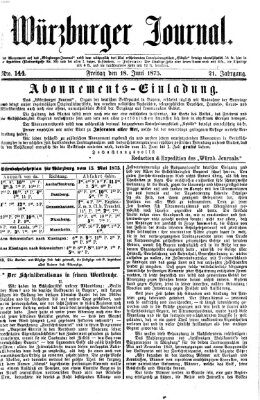 Würzburger Journal Freitag 18. Juni 1875