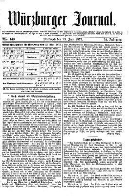 Würzburger Journal Mittwoch 23. Juni 1875