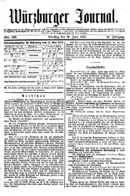 Würzburger Journal Dienstag 29. Juni 1875