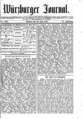 Würzburger Journal Montag 26. Juli 1875