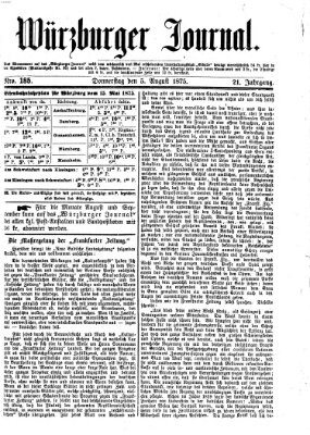 Würzburger Journal Donnerstag 5. August 1875