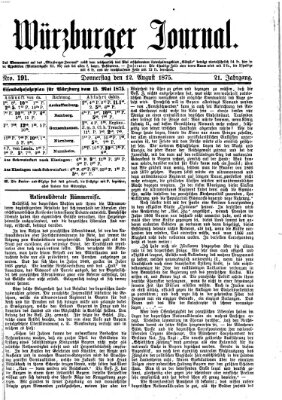 Würzburger Journal Donnerstag 12. August 1875