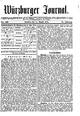 Würzburger Journal Samstag 14. August 1875