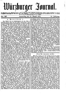 Würzburger Journal Donnerstag 19. August 1875