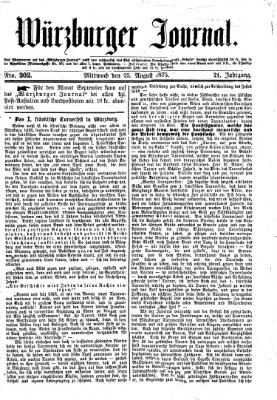 Würzburger Journal Mittwoch 25. August 1875