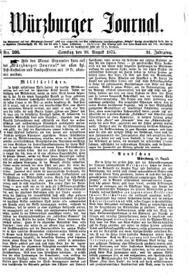 Würzburger Journal Samstag 28. August 1875