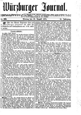 Würzburger Journal Montag 30. August 1875