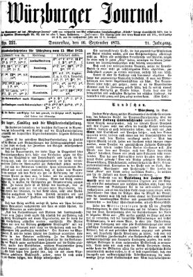 Würzburger Journal Donnerstag 16. September 1875