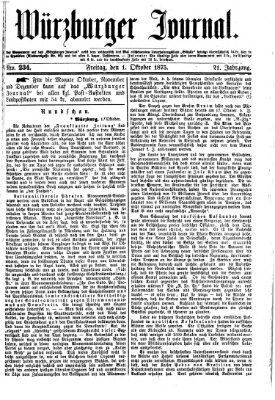 Würzburger Journal Freitag 1. Oktober 1875