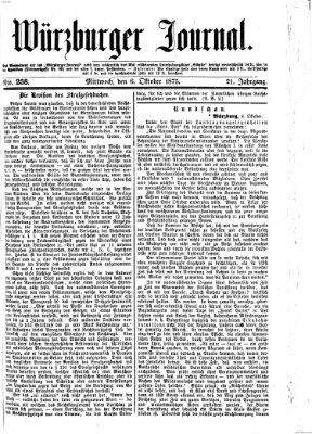 Würzburger Journal Mittwoch 6. Oktober 1875