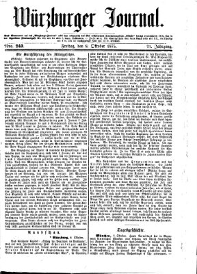 Würzburger Journal Freitag 8. Oktober 1875