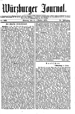 Würzburger Journal Montag 11. Oktober 1875