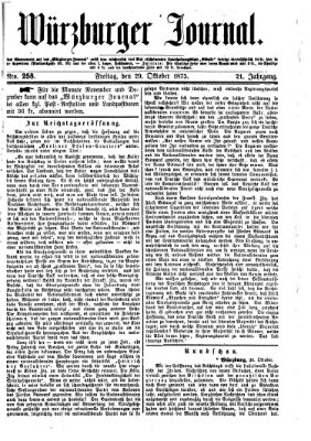 Würzburger Journal Freitag 29. Oktober 1875