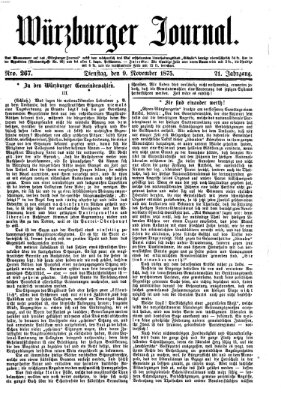 Würzburger Journal Dienstag 9. November 1875