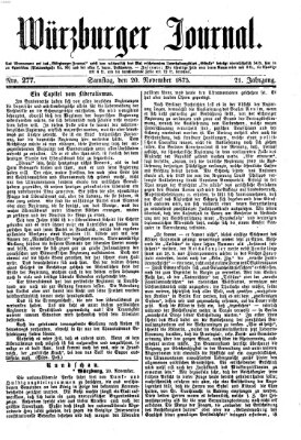 Würzburger Journal Samstag 20. November 1875