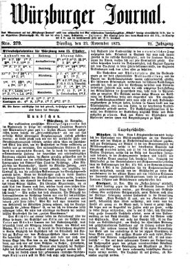 Würzburger Journal Dienstag 23. November 1875