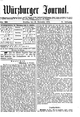 Würzburger Journal Dienstag 30. November 1875