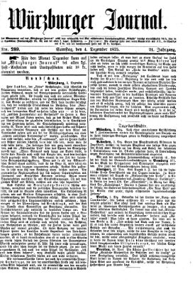 Würzburger Journal Samstag 4. Dezember 1875