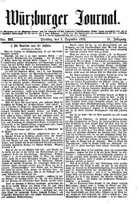 Würzburger Journal Dienstag 7. Dezember 1875