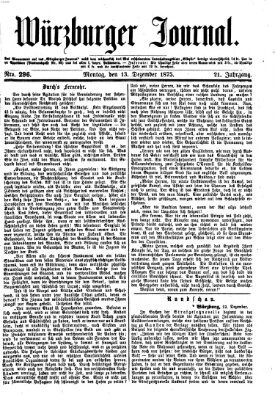 Würzburger Journal Montag 13. Dezember 1875