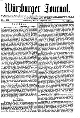 Würzburger Journal Donnerstag 16. Dezember 1875