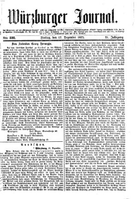 Würzburger Journal Freitag 17. Dezember 1875