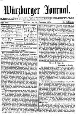 Würzburger Journal Dienstag 21. Dezember 1875