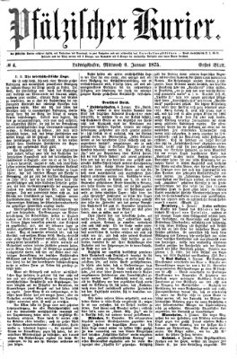 Pfälzischer Kurier Mittwoch 6. Januar 1875